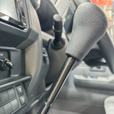 76 series accessories - Gear stick extension black 4 inch close up installed