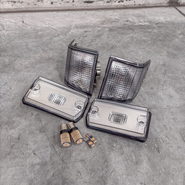 Clear Front Corner & Side Indicator Lenses for Facelift 70 Series LandCruiser