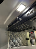 76 series landcruiser rear roof shelf - molle shelf with clamps - kaon shelf - 70 series landcruiser installed