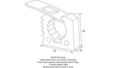 quickfist rubber clamps - shovel holder - axe holder - shovel clamp - roof rack accessories - dimensions