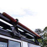 shovel bracket - roof rack shovel mount - roof rack accessories - shovel lifestyle